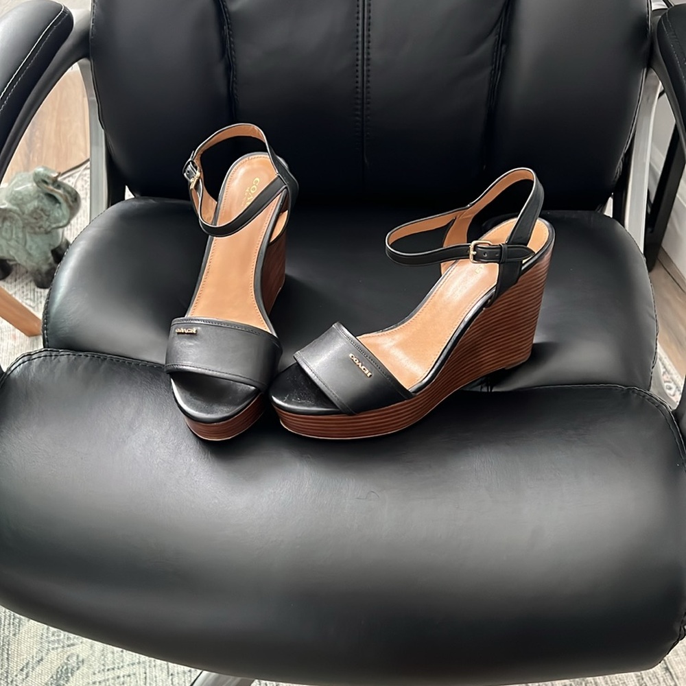 COACH platform sandals size 9